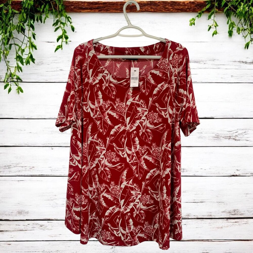 Lane Bryant Swing Boatneck Top Tunic Size 14/16
